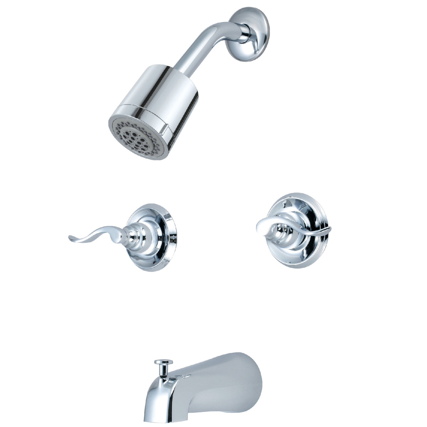 Elements of Design EB8241NFL Two-Handle Tub and Shower Faucet, Polished Chrome