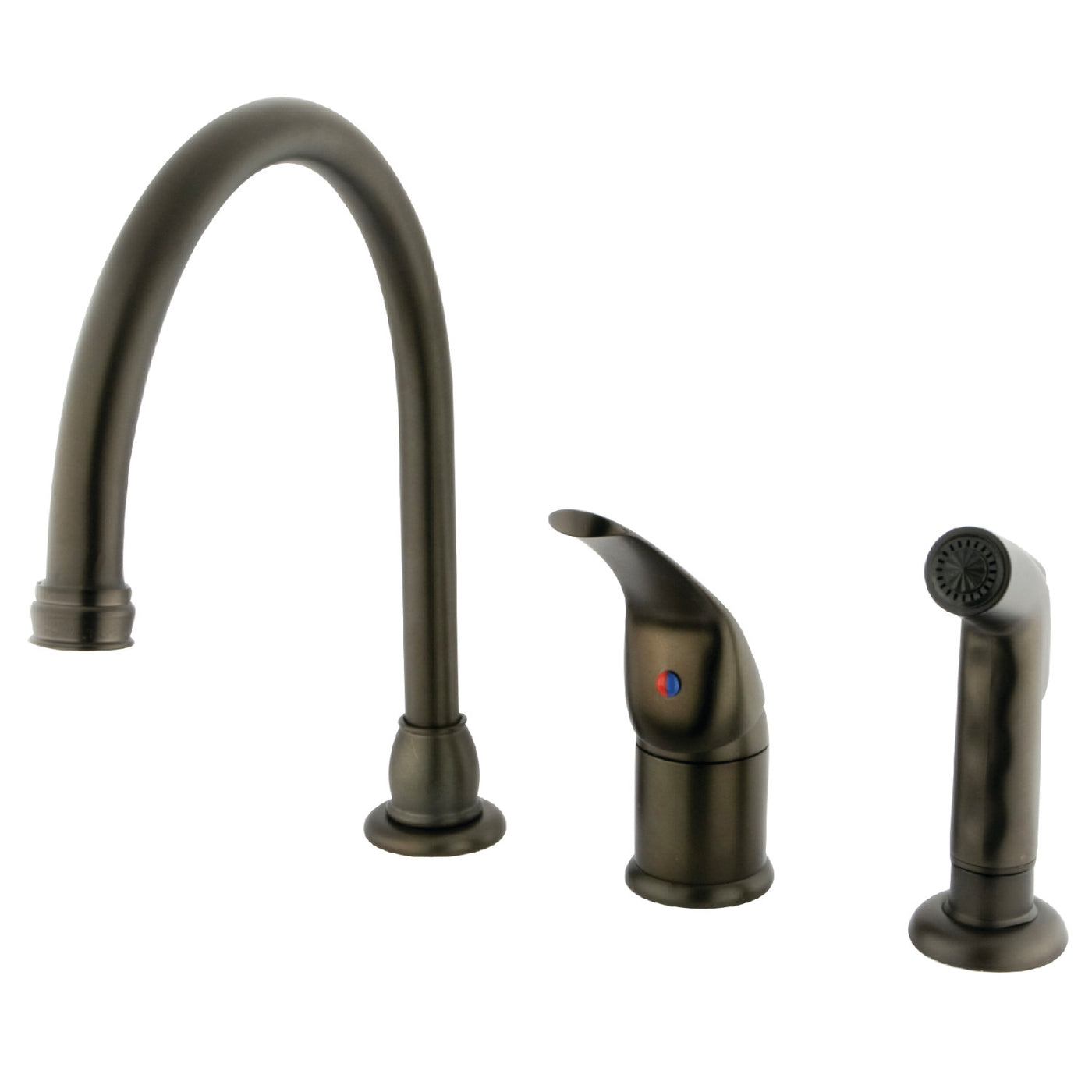 Elements of Design EB825 Single-Handle Widespread Kitchen Faucet Combo, Oil Rubbed Bronze
