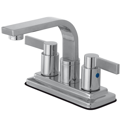 Elements of Design EB8461NDL 4-Inch Centerset Bathroom Faucet with Push Pop-Up, Polished Chrome