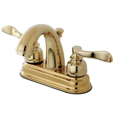 Elements of Design EB8612NFL 4-Inch Centerset Bathroom Faucet with Retail Pop-Up, Polished Brass