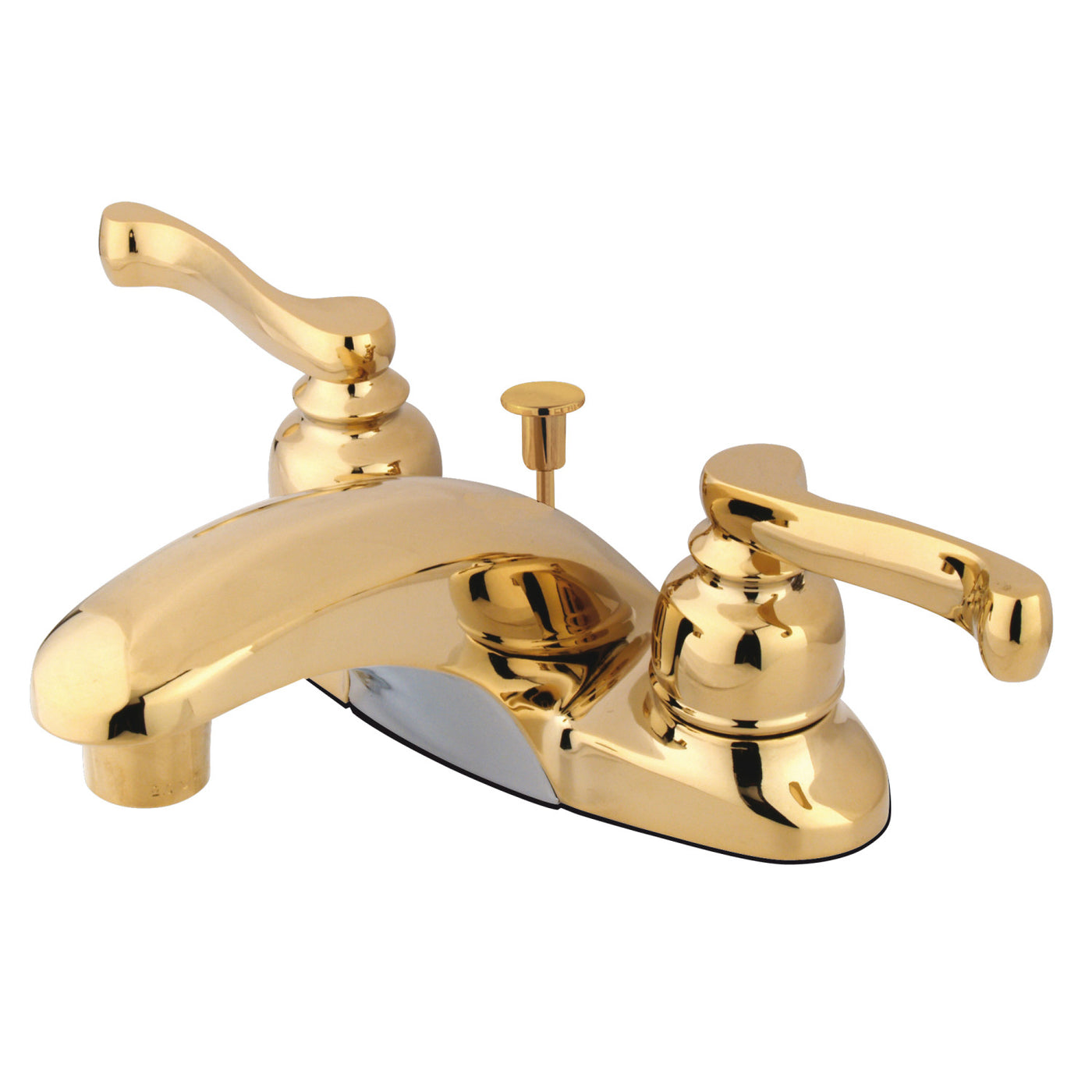 Elements of Design EB8622FL 4-Inch Centerset Bathroom Faucet, Polished Brass