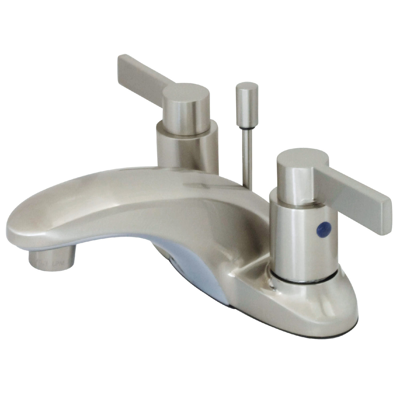 Elements of Design EB8628NDL 4-Inch Centerset Bathroom Faucet with Retail Pop-Up, Brushed Nickel