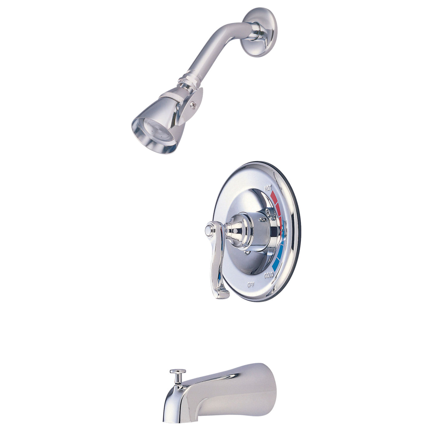 Elements of Design EB8631FL Tub and Shower Faucet, Polished Chrome