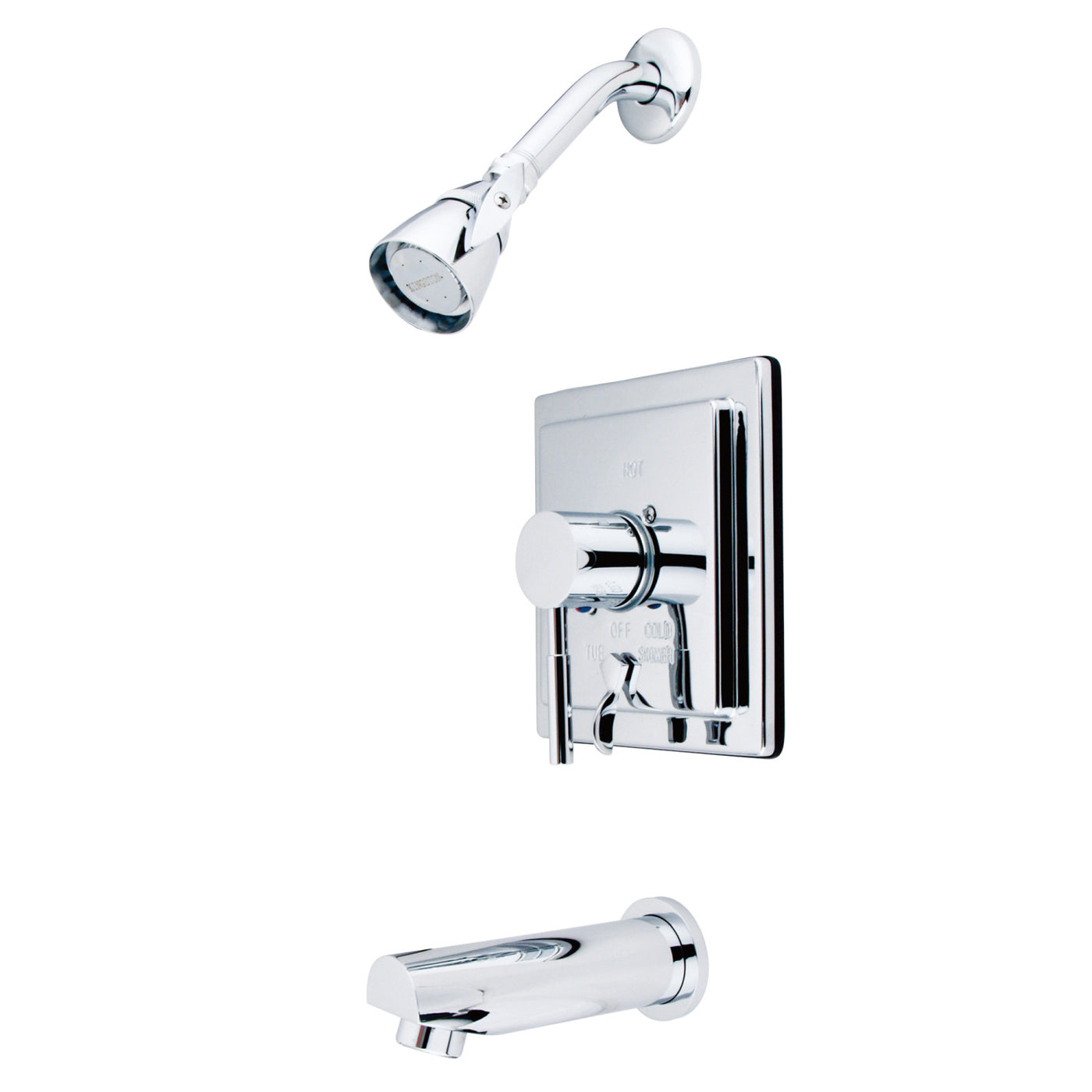 Elements of Design EB86510DL Single-Handle Tub and Shower Faucet, Polished Chrome
