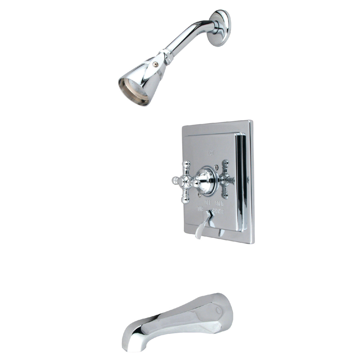 Elements of Design EB86514BX Tub and Shower Faucet with Diverter, Polished Chrome
