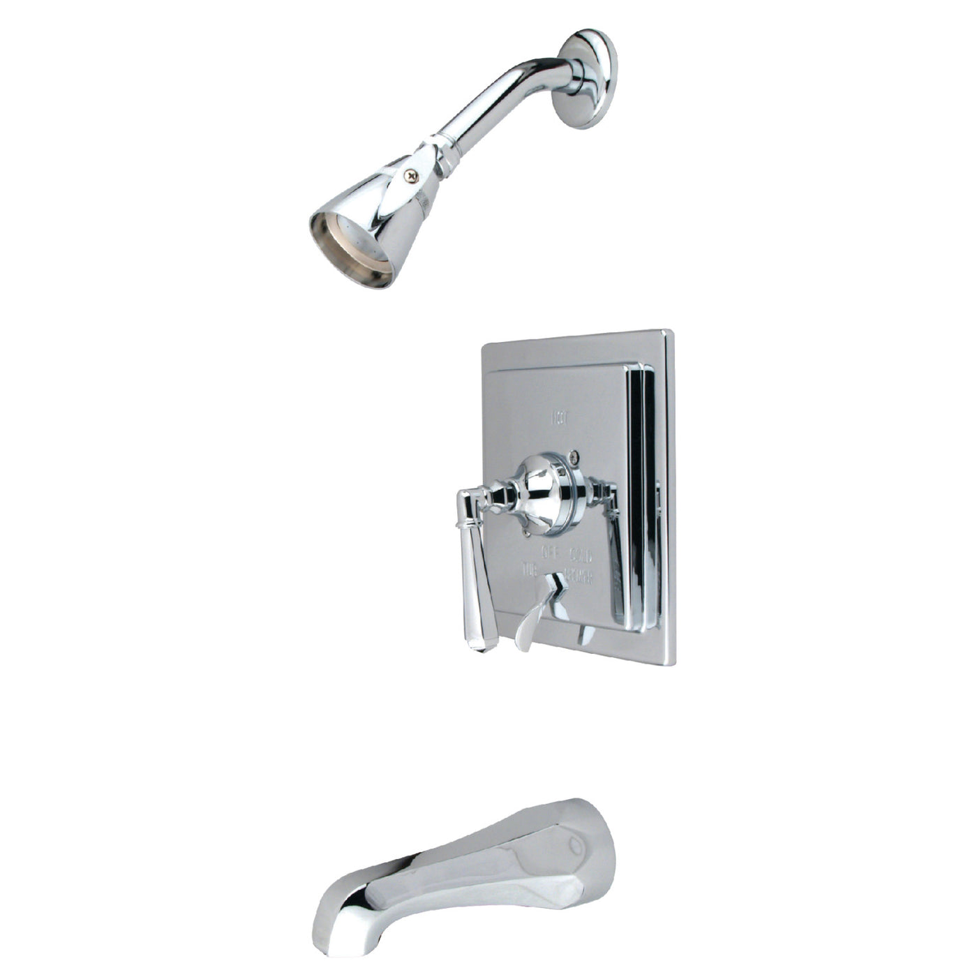 Elements of Design EB86514HL Tub and Shower Faucet with Diverter, Polished Chrome
