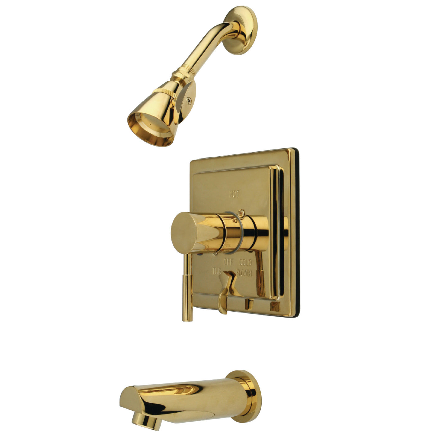 Elements of Design EB86520DL Single-Handle Tub and Shower Faucet, Polished Brass