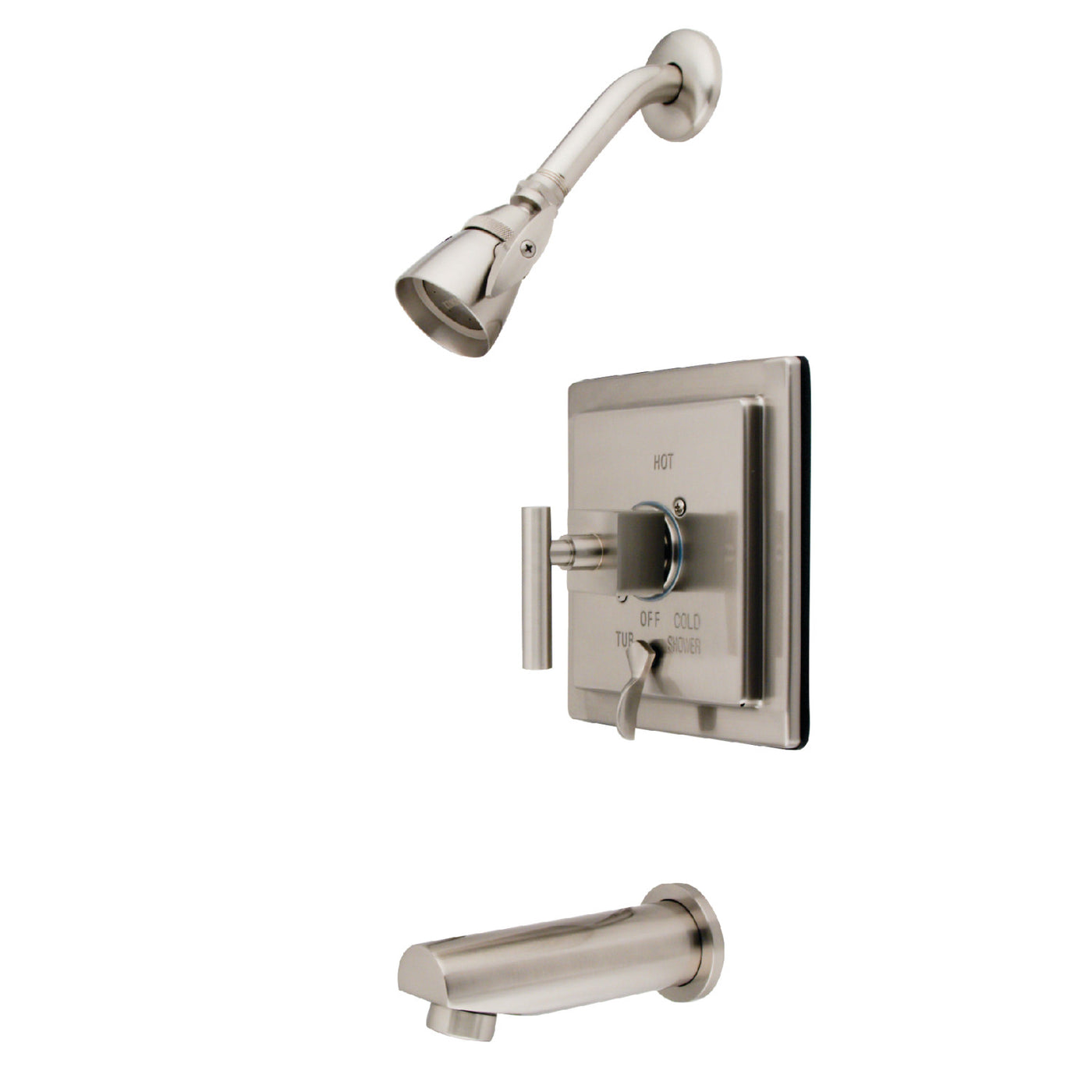 Elements of Design EB86580CQL Tub and Shower Faucet, Brushed Nickel