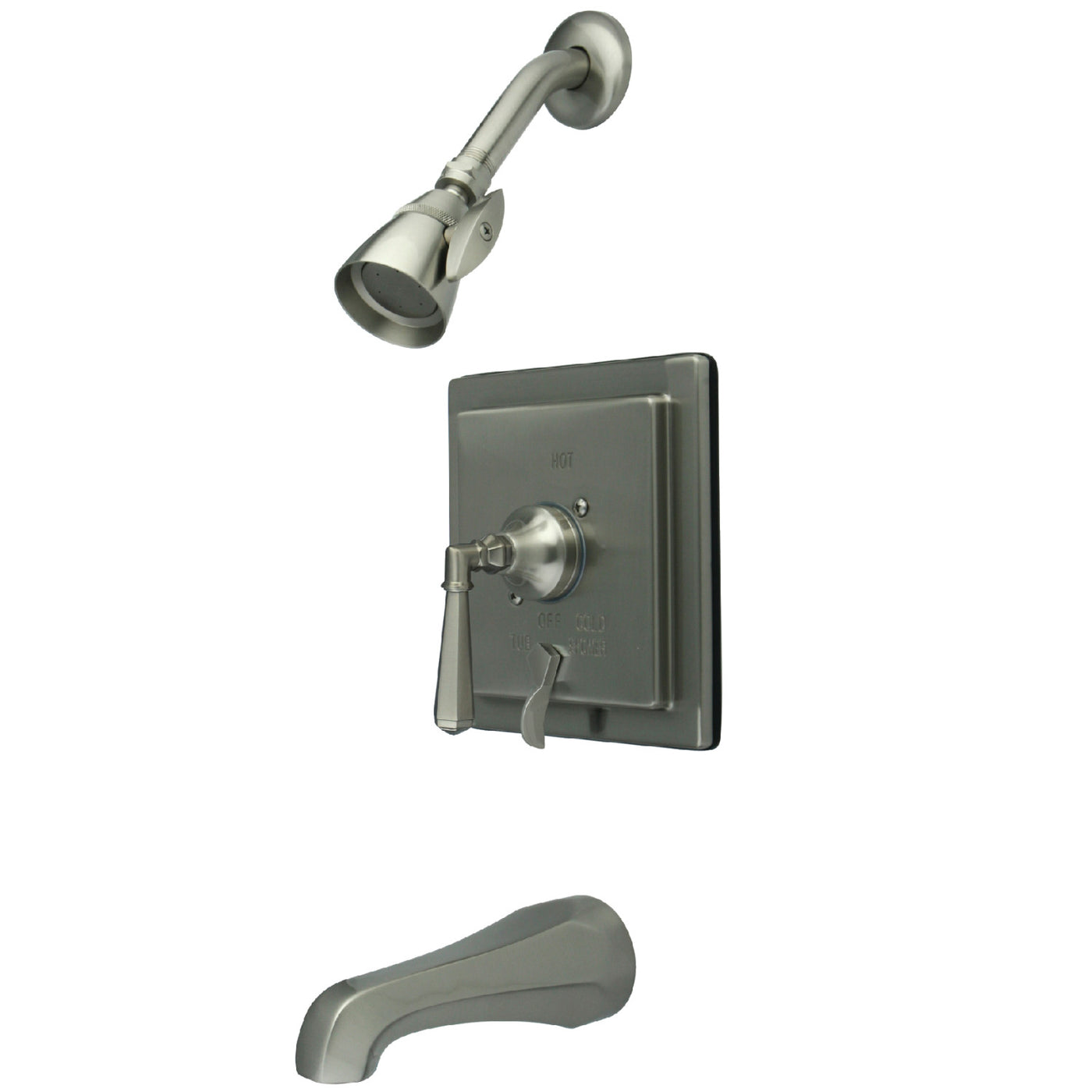 Elements of Design EB86584HL Tub and Shower Faucet with Diverter, Brushed Nickel