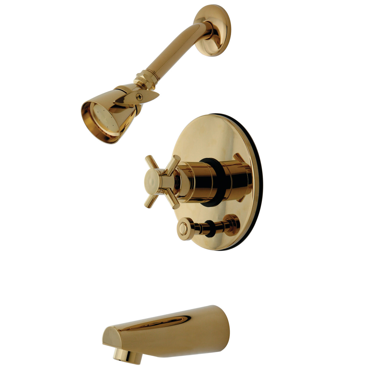 Elements of Design EB86920DX Tub and Shower Faucet with Diverter, Polished Brass