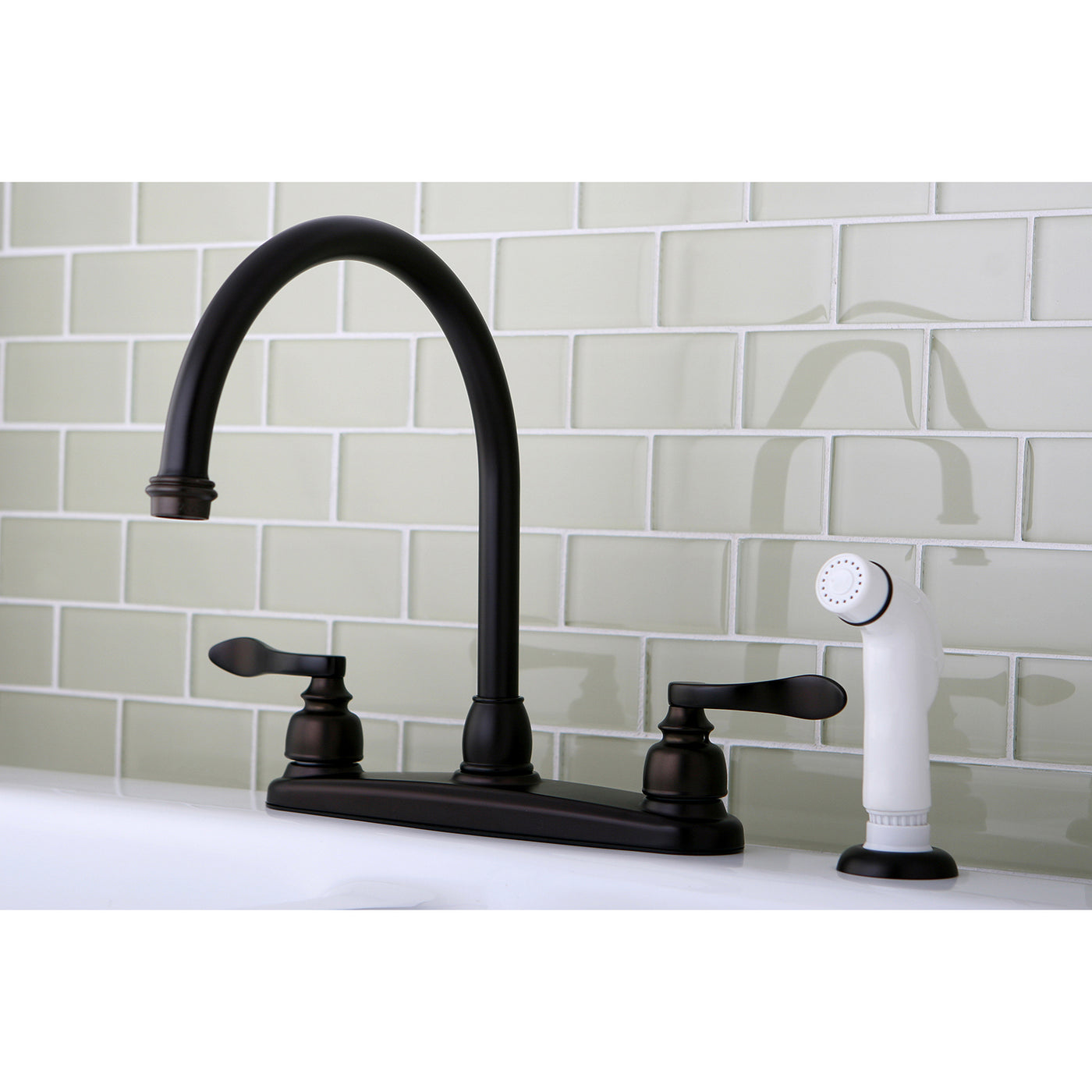 Elements of Design EB8795NFL Centerset Kitchen Faucet, Oil Rubbed Bronze