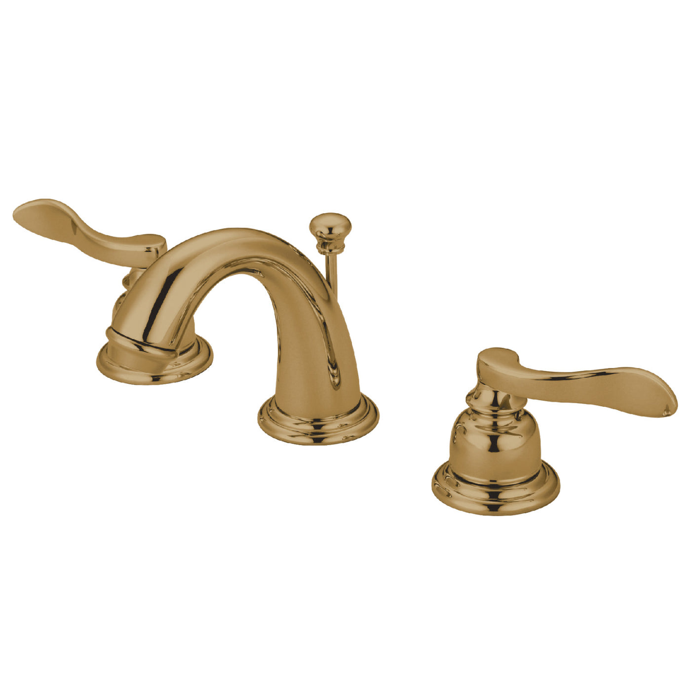 Elements of Design EB8912NFL Widespread Bathroom Faucet with Retail Pop-Up, Polished Brass