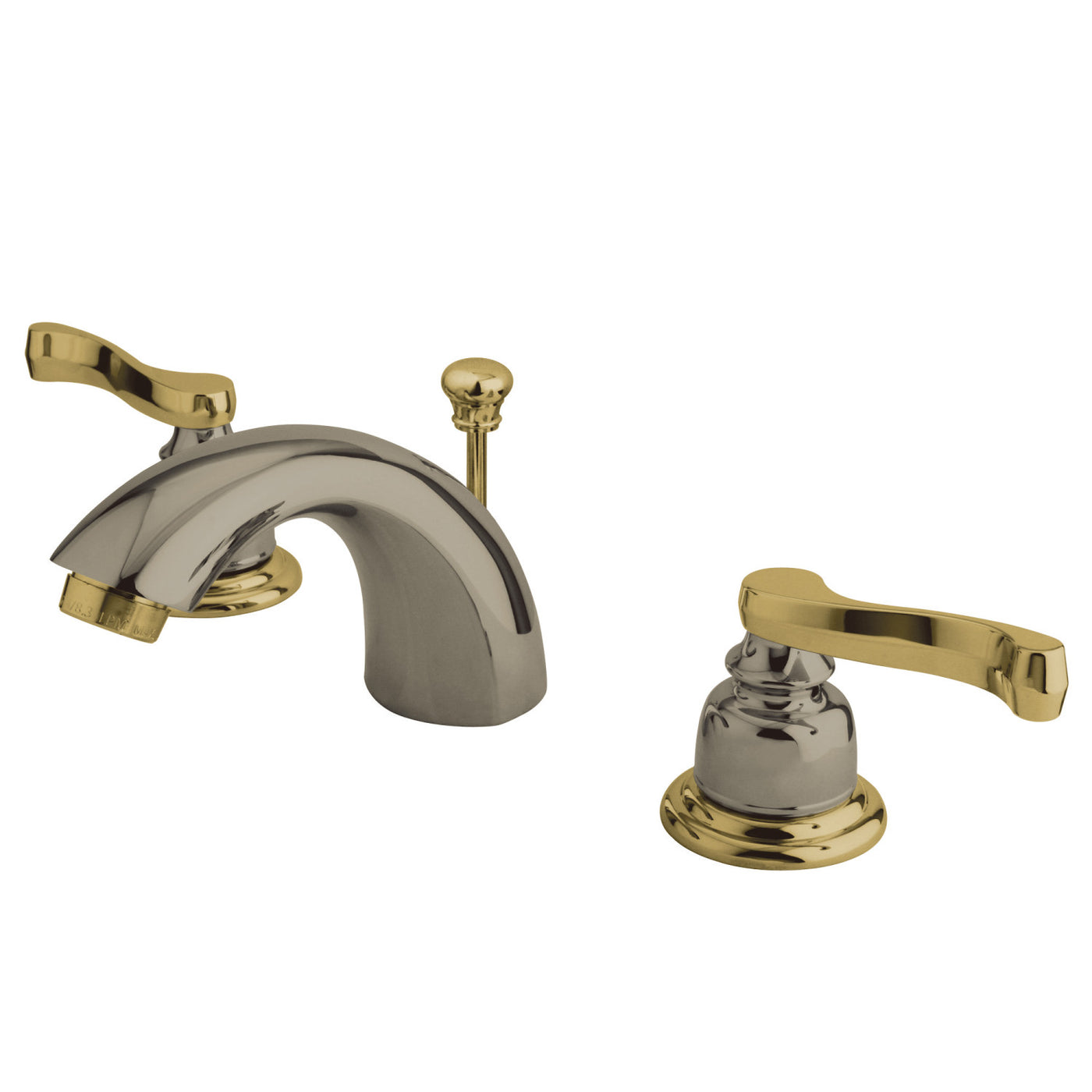 Elements of Design EB8959FL Mini-Widespread Bathroom Faucet, Brushed Nickel/Polished Brass