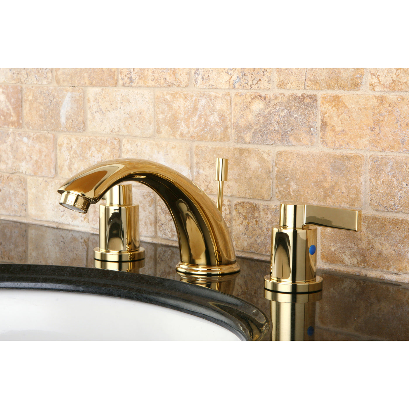 Elements of Design EB8962NDL Widespread Bathroom Faucet with Retail Pop-Up, Polished Brass