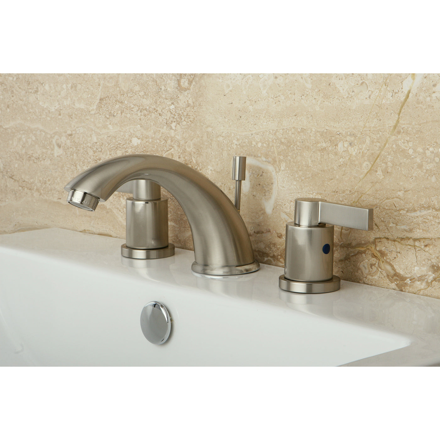 Elements of Design EB8968NDL Widespread Bathroom Faucet with Retail Pop-Up, Brushed Nickel