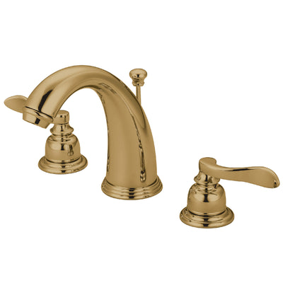 Elements of Design EB8982NFL Widespread Bathroom Faucet with Retail Pop-Up, Polished Brass