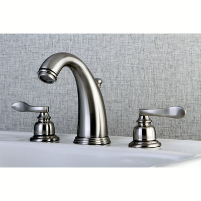Elements of Design EB8988NFL Widespread Bathroom Faucet with Retail Pop-Up, Brushed Nickel