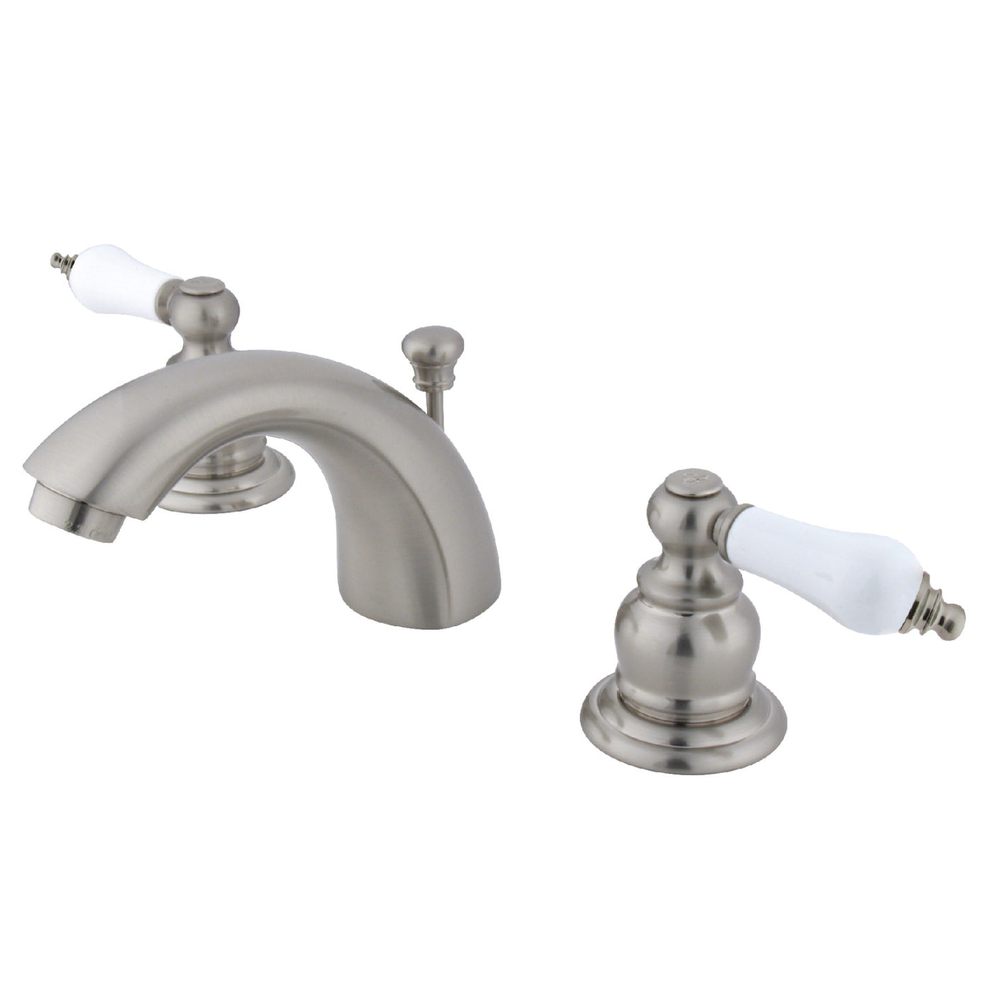 Elements of Design EB948B Mini-Widespread Bathroom Faucet with Retail Pop-Up, Brushed Nickel