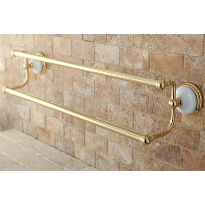 Elements of Design EBA1113PB 24-Inch Dual Towel Bar, Polished Brass