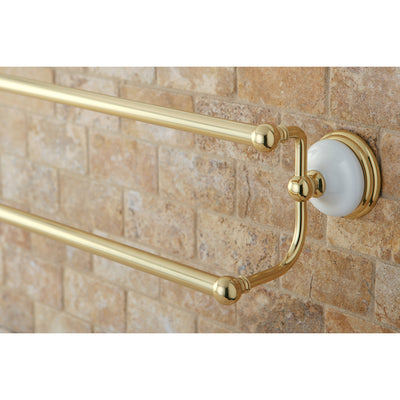 Elements of Design EBA1113PB 24-Inch Dual Towel Bar, Polished Brass