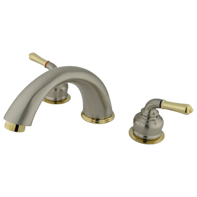 Elements of Design EC369 Roman Tub Faucet, Brushed Nickel/Polished Brass