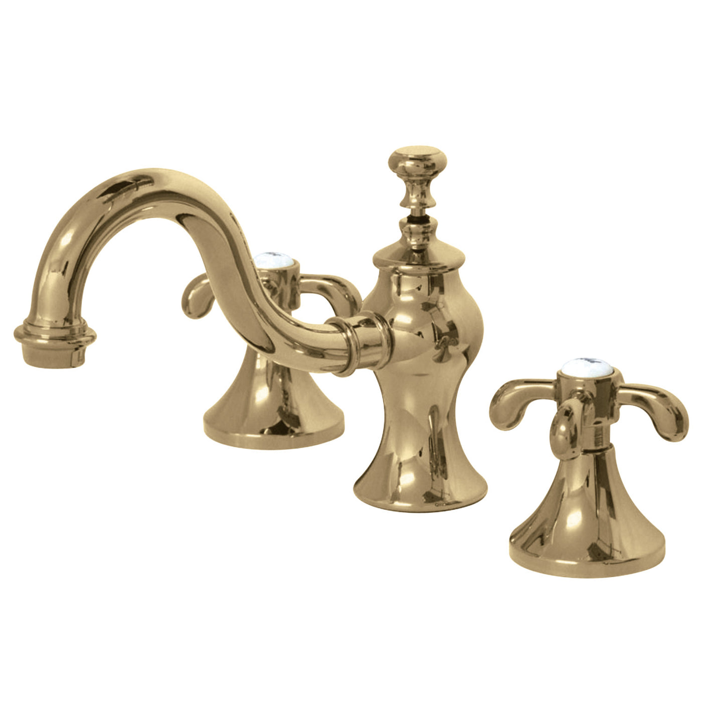 Elements of Design EC7162TX Widespread Bathroom Faucet with Brass Pop-Up, Polished Brass