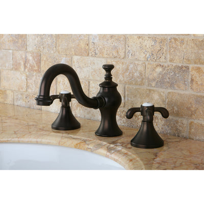 Elements of Design EC7165TX Widespread Bathroom Faucet with Brass Pop-Up, Oil Rubbed Bronze