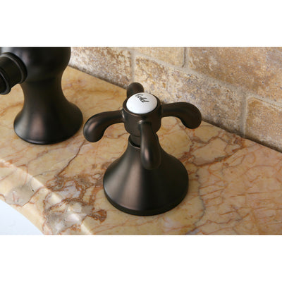 Elements of Design EC7165TX Widespread Bathroom Faucet with Brass Pop-Up, Oil Rubbed Bronze