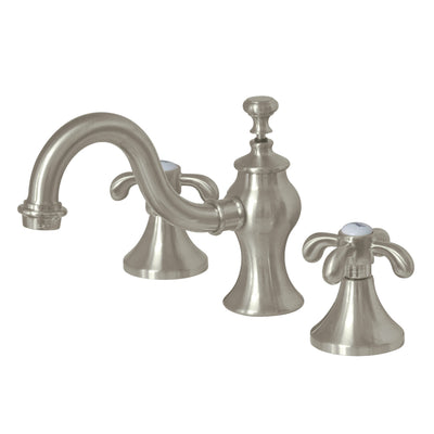Elements of Design EC7168TX Widespread Bathroom Faucet with Brass Pop-Up, Brushed Nickel