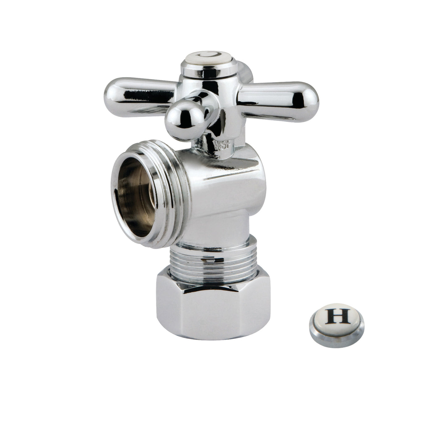 Elements of Design ECC12001X 5/8-Inch OD Comp x 3/4-Inch Hose Thread Angel Stop Valve, Polished Chrome