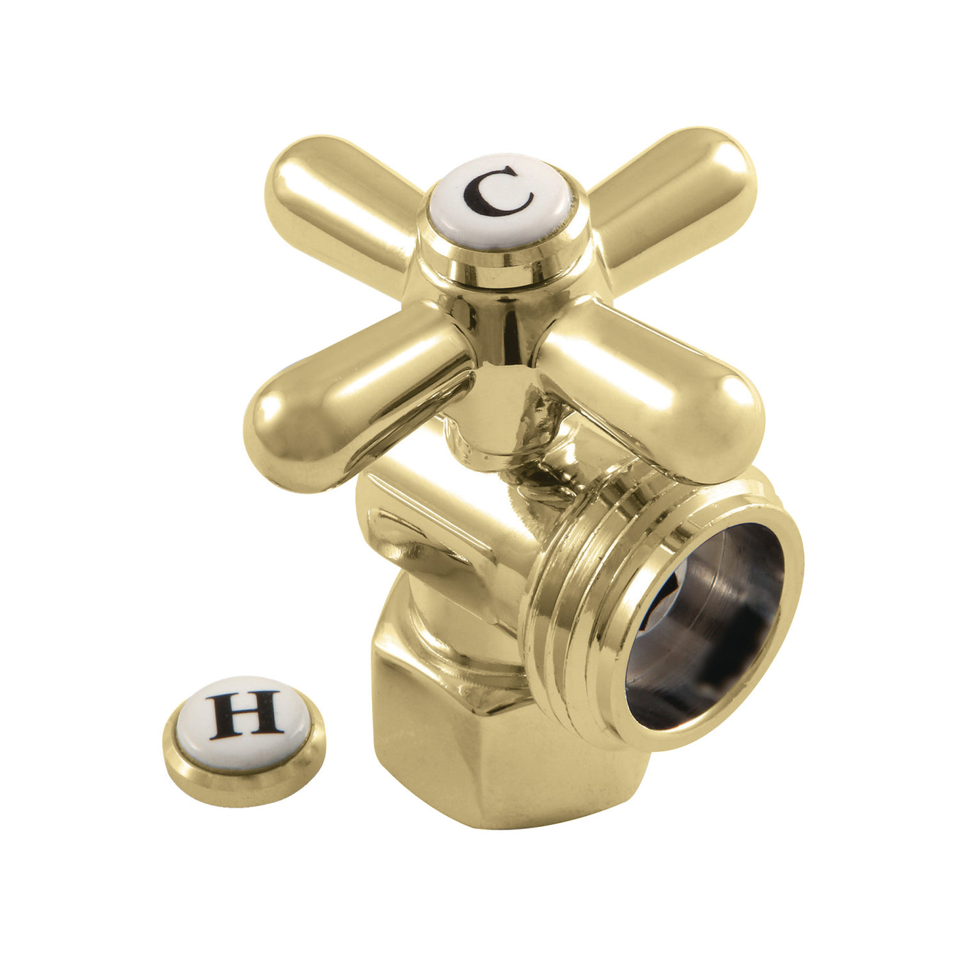 Elements of Design ECC13002X 1/2-Inch FIP x 3/4-Inch Hose Thread, Washing Machine Valve, Polished Brass