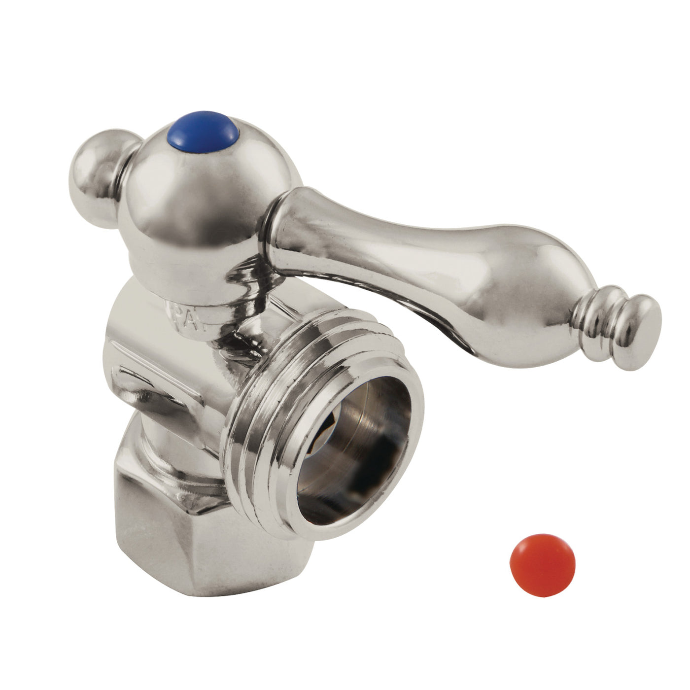 Elements of Design ECC13008 1/2-Inch FIP x 3/4-Inch Hose Thread, Washing Machine Valve, Brushed Nickel