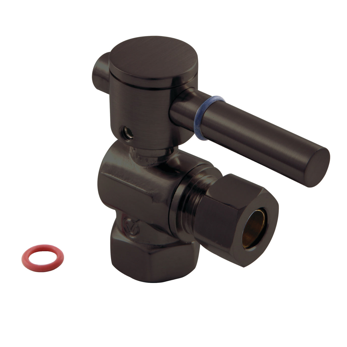 Elements of Design ECC33105DL 3/8-Inch FIP x 3/8-Inch OD Comp Quarter-Turn Angle Stop Valve, Oil Rubbed Bronze
