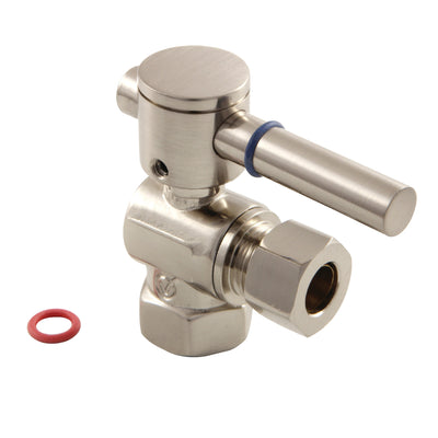 Elements of Design ECC33108DL 3/8-Inch FIP x 3/8-Inch OD Comp Quarter-Turn Angle Stop Valve, Brushed Nickel