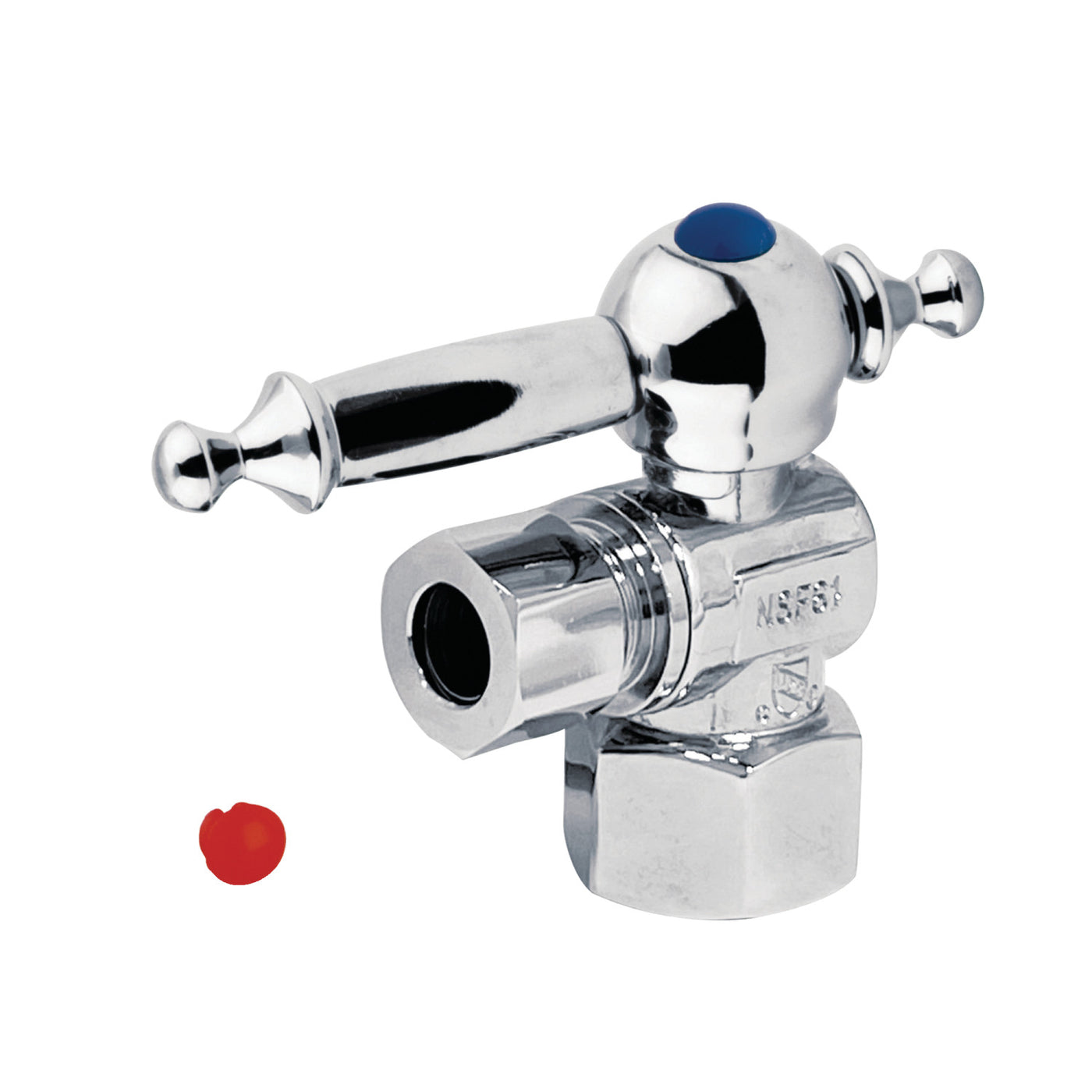Elements of Design ECC43101TL 1/2-Inch FIP x 3/8-Inch OD Comp Quarter-Turn Angle Stop Valve, Polished Chrome