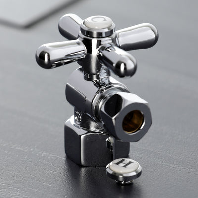 Elements of Design ECC43101X 1/2-Inch FIP x 3/8-Inch OD Comp Quarter-Turn Angle Stop Valve, Polished Chrome