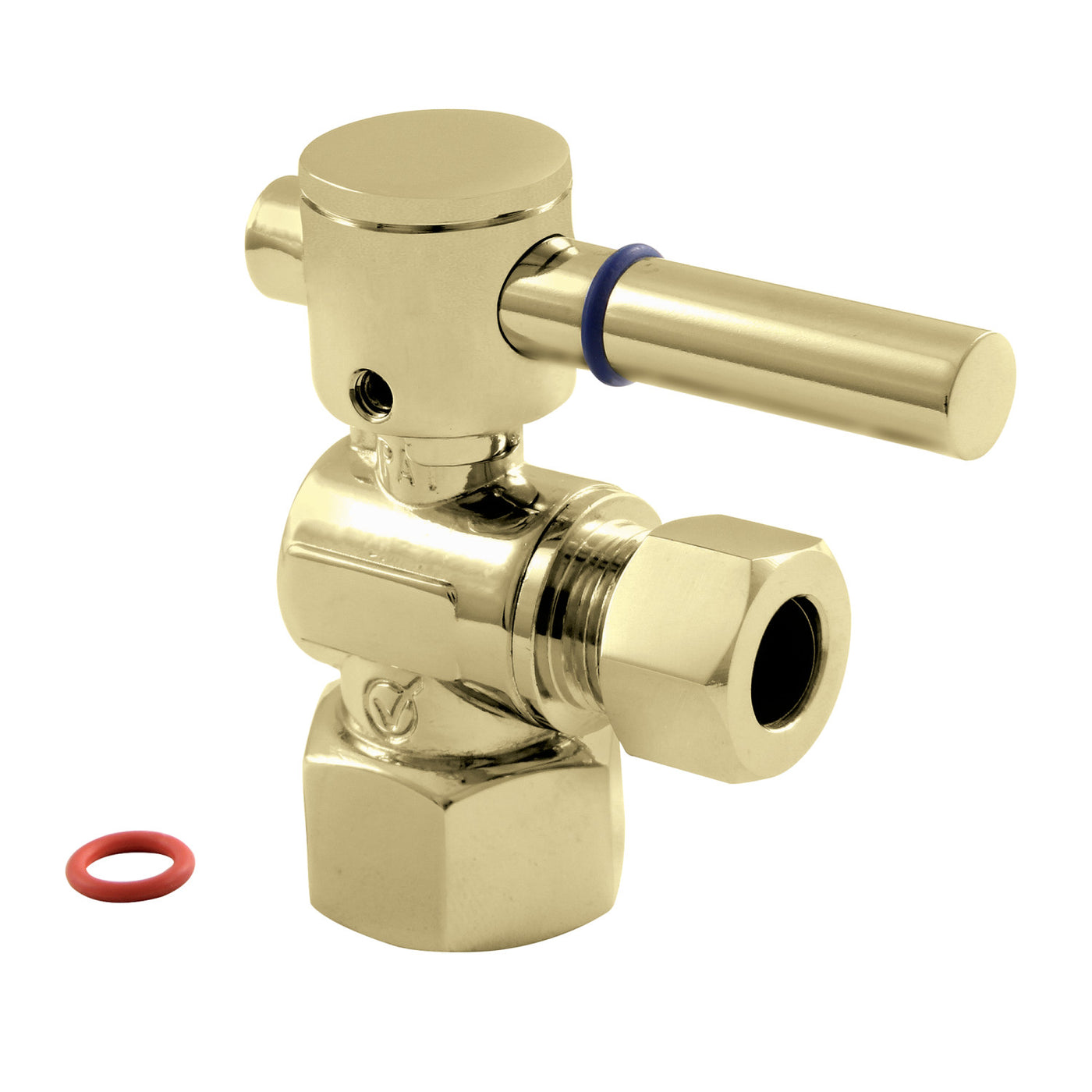 Elements of Design ECC43102DL 1/2-Inch FIP x 3/8-Inch OD Comp Angle Stop Valve, Polished Brass