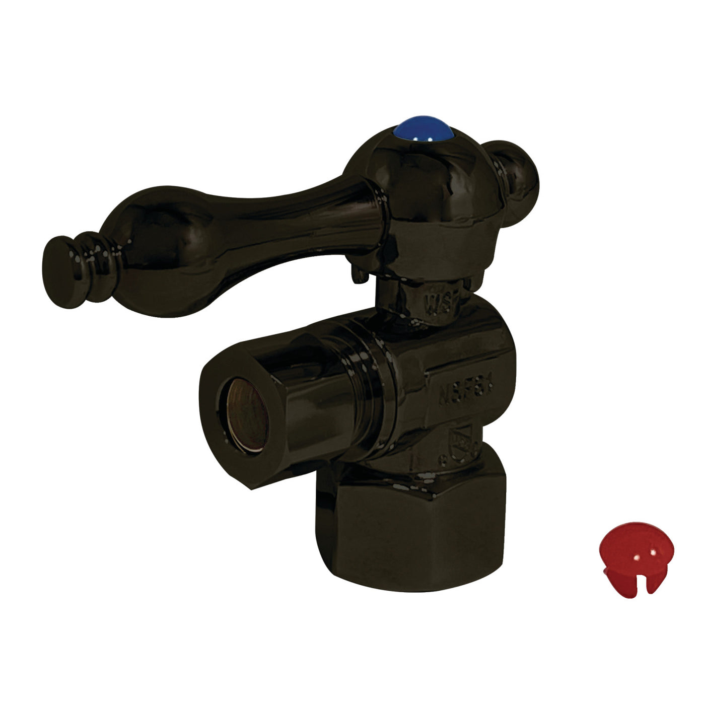 Elements of Design ECC43105 1/2-Inch FIP x 3/8-Inch OD Comp Quarter-Turn Angle Stop Valve, Oil Rubbed Bronze