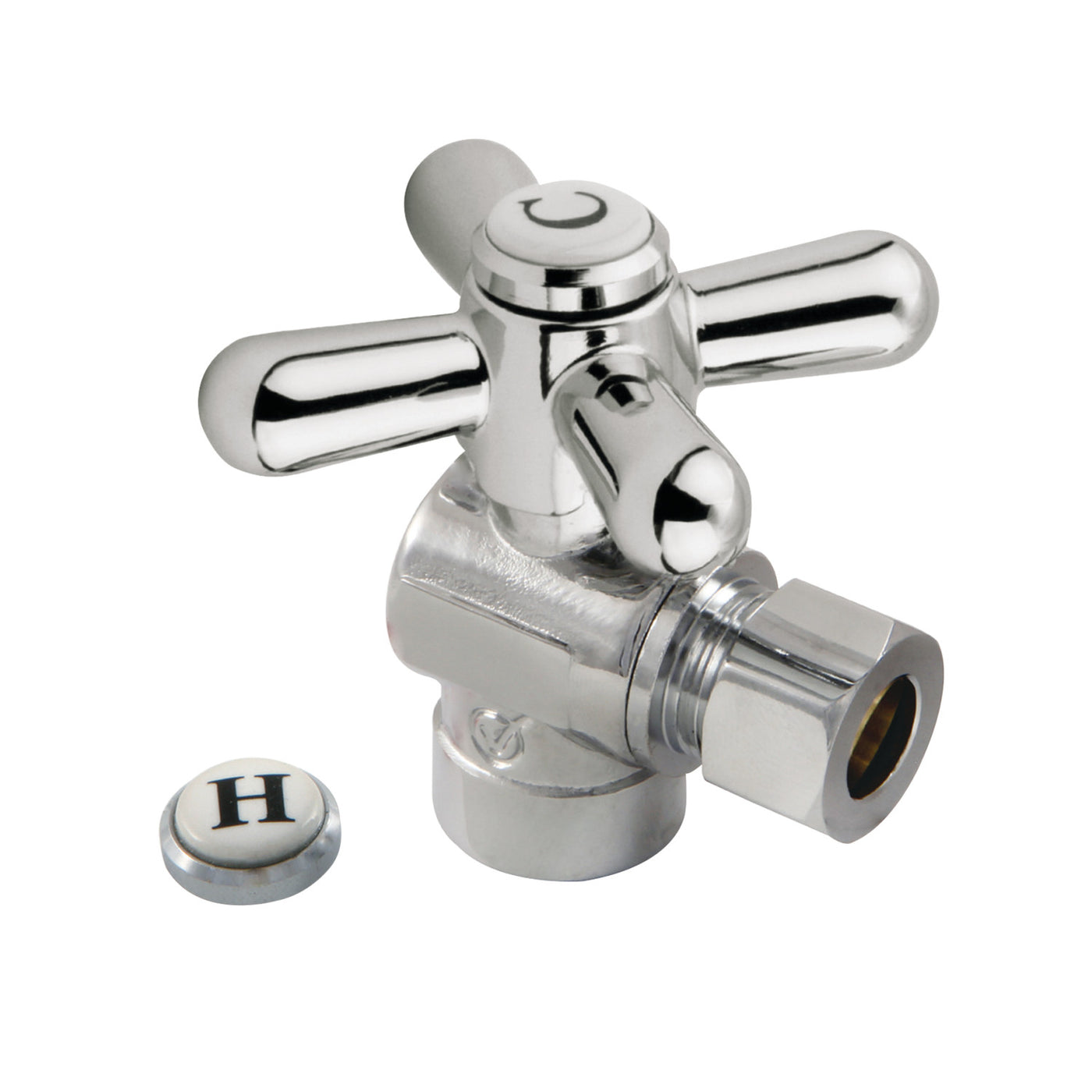 Elements of Design ECC43201X 1/2-Inch Sweat x 3/8-Inch OD Comp Angle Stop Valve, Polished Chrome