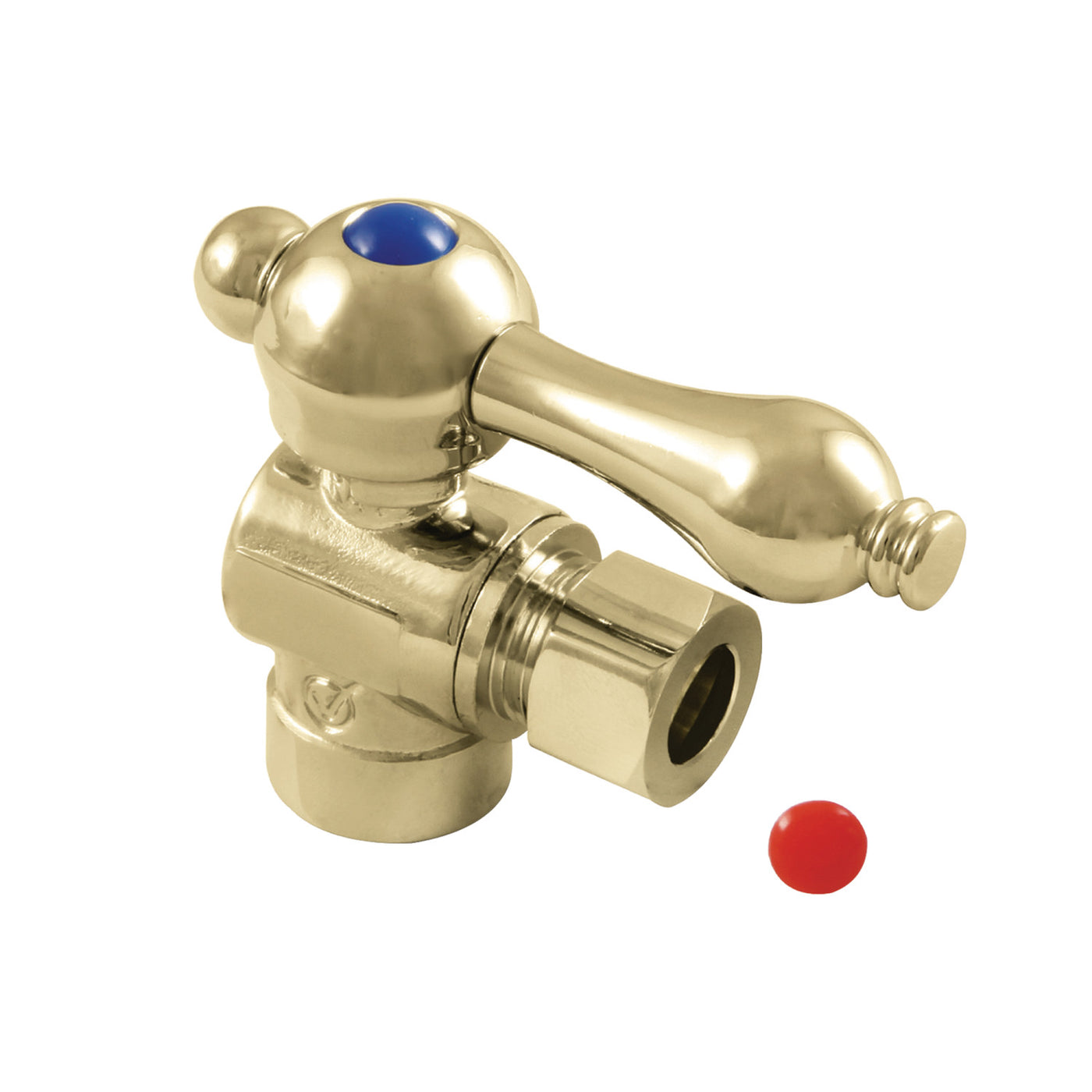 Elements of Design ECC43202 1/2-Inch Sweat x 3/8-Inch OD Comp Angle Stop Valve, Polished Brass