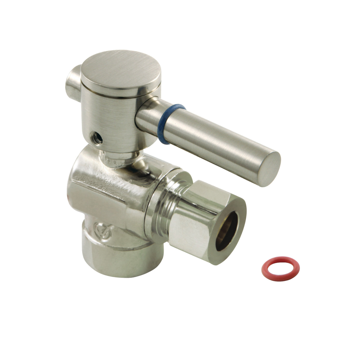 Elements of Design ECC43208DL 1/2-Inch Sweat x 3/8-Inch OD Comp Angle Stop Valve, Brushed Nickel
