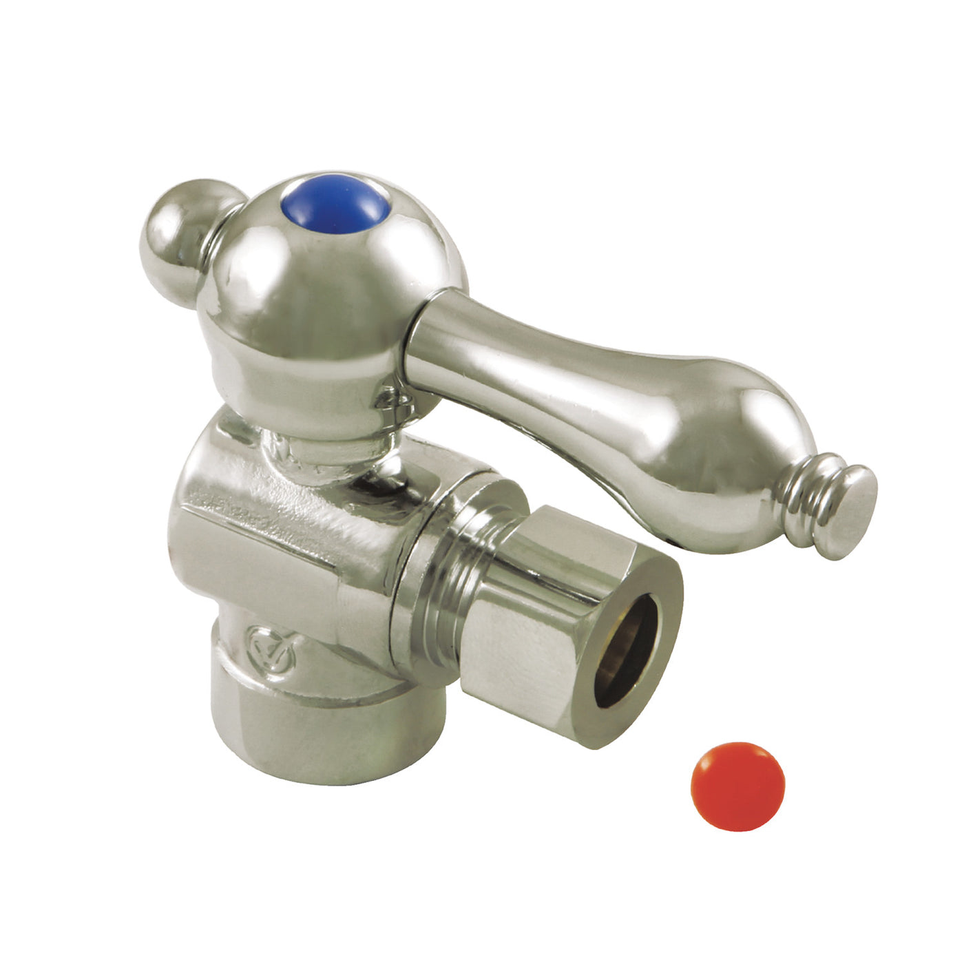 Elements of Design ECC43208 1/2-Inch Sweat x 3/8-Inch OD Comp Angle Stop Valve, Brushed Nickel