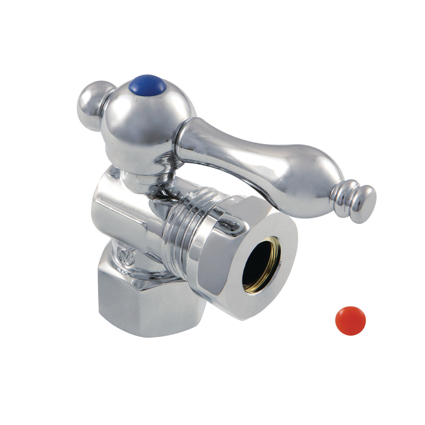 Elements of Design ECC44101 1/2-Inch FIP x 1/2-Inch or 7/16-Inch Slip Joint Angle Stop Valve, Polished Chrome