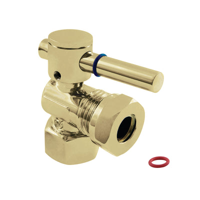 Elements of Design ECC44102DL 1/2-Inch FIP x 1/2-Inch or 7/16-Inch Slip Joint Angle Stop Valve, Polished Brass