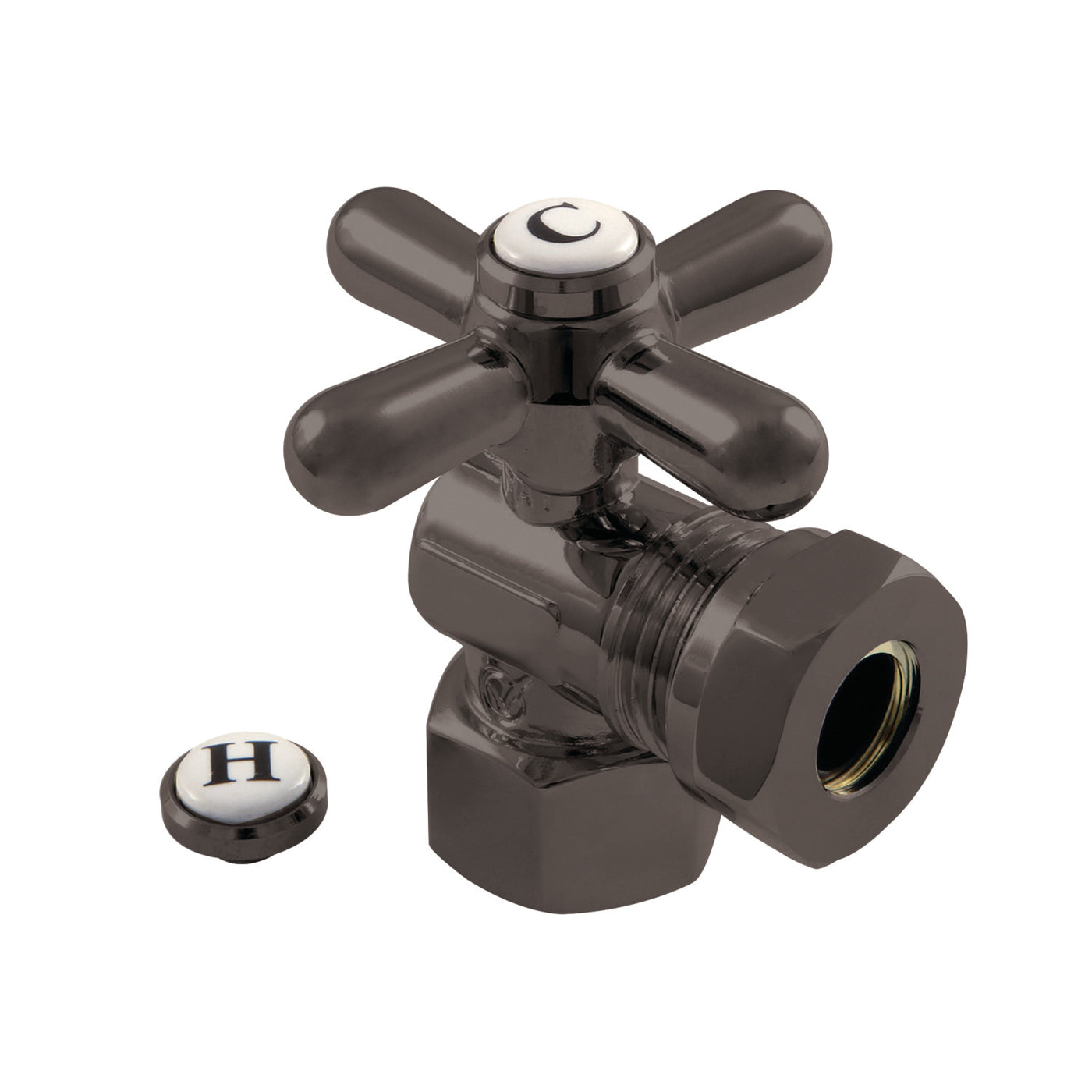 Elements of Design ECC44105X 1/2-Inch FIP x 1/2-Inch or 7/16-Inch Slip Joint Angle Stop Valve, Oil Rubbed Bronze
