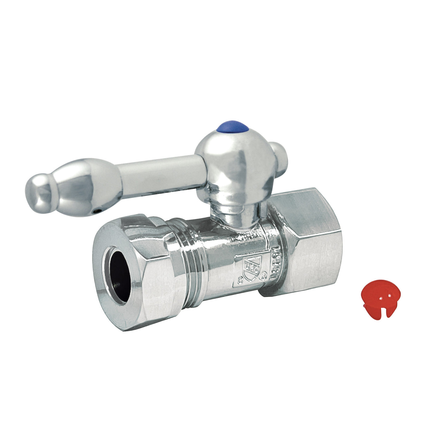 Elements of Design ECC44151KL 1/2" FIP x 1/2" or 7/16" Slip Joint Straight Shut Off Valve, Polished Chrome