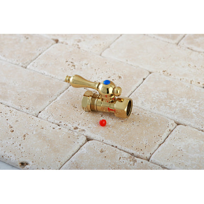 Elements of Design ECC44152 1/2" FIP x 1/2" or 7/16" Slip Joint Straight Shut Off Valve, Polished Brass