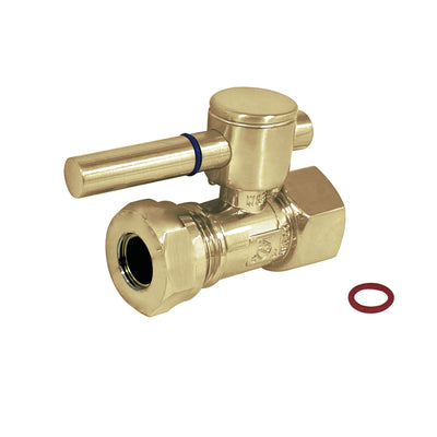 Elements of Design ECC44152DL 1/2" FIP x 1/2" or 7/16" Slip Joint Straight Shut Off Valve, Polished Brass