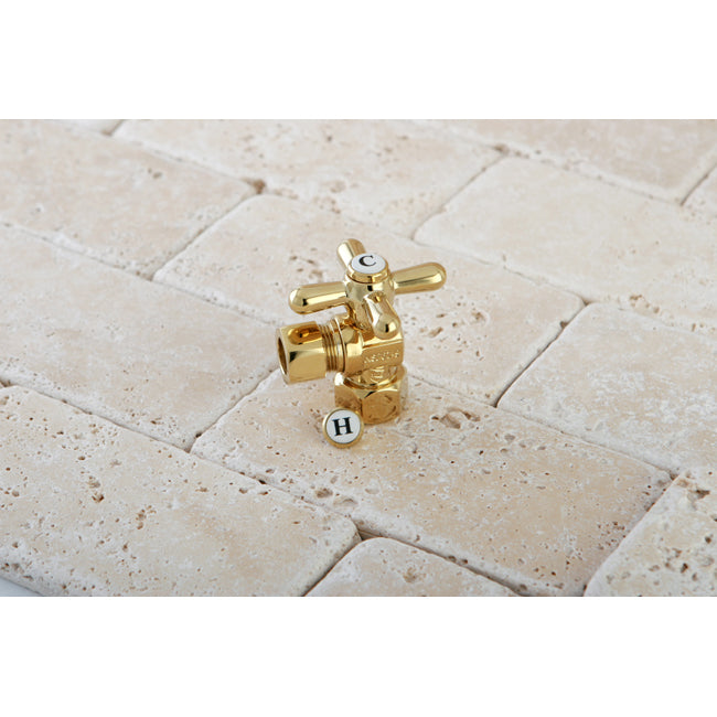Elements of Design ECC44402X 1/2-Inch FIP x 1/2-Inch OD Comp Angle Stop Valve, Polished Brass