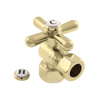 Elements of Design ECC44402X 1/2-Inch FIP x 1/2-Inch OD Comp Angle Stop Valve, Polished Brass